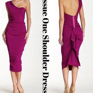 One shoulder midi for wedding or cocktail party